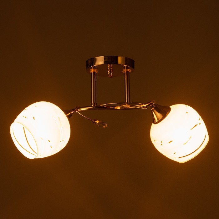 Люстра потолочная Люси 2хE27 40Вт Золото Люстра потолочная Люси 2хE27 40Вт Золото