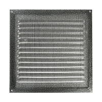 Решетка вентиляционная ZEIN Люкс РМ3030СР, 300 х 300 мм, с сеткой, металлическая, серебряная Решетка вентиляционная ZEIN Люкс РМ3030СР, 300 х 300 мм, с сеткой, металлическая, серебряная