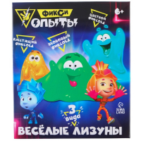 Набор для опытов Фиксики &laquo;Цветные лизуны&raquo;, неоновый, блестящий, зелёный