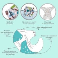 Трусики-подгузник, многоразовый, &laquo;Совы&raquo;, Крошка Я