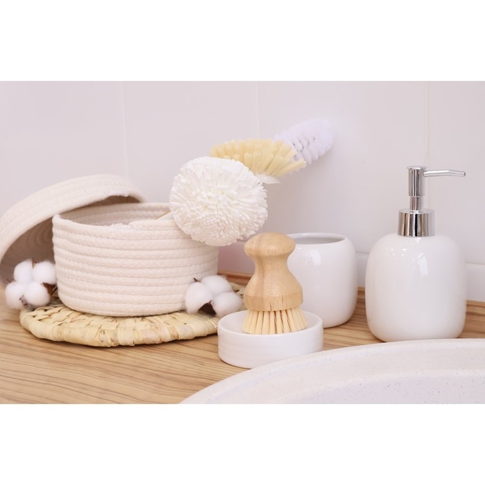 Щётка для посуды Доляна &laquo;Лотос&raquo;, круглая