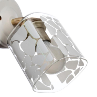 Бра "Ника" 1х60Вт E27 белый-хром Бра "Ника" 1х60Вт E27 белый-хром