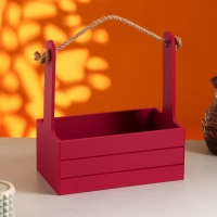 Набор кашпо деревянных 3 в 1 (29&times;18&times;33; 25&times;15&times;30; 21&times;12&times;23) "Аром", Бордо