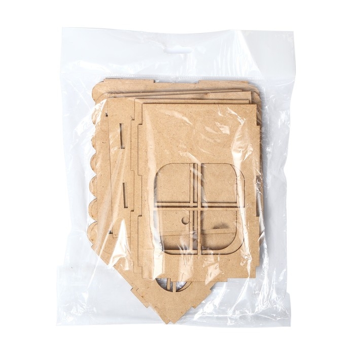 Кормушка-конструктор из ХДФ для птиц &laquo;Изба бревенчатая&raquo;, 20 &times; 17 &times; 16 см, Greengo