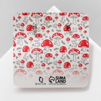 Серьги пластик &laquo;Мухомор&raquo;, цвет красно-белый в серебре