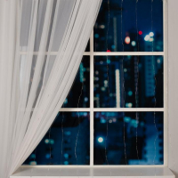 Гирлянда «Занавес» 2 × 2 м роса, IP20, серебристая нить, 300 LED, свечение белое, 12 В Гирлянда «Занавес» 2 × 2 м роса, IP20, серебристая нить, 300 LED, свечение белое, 12 В