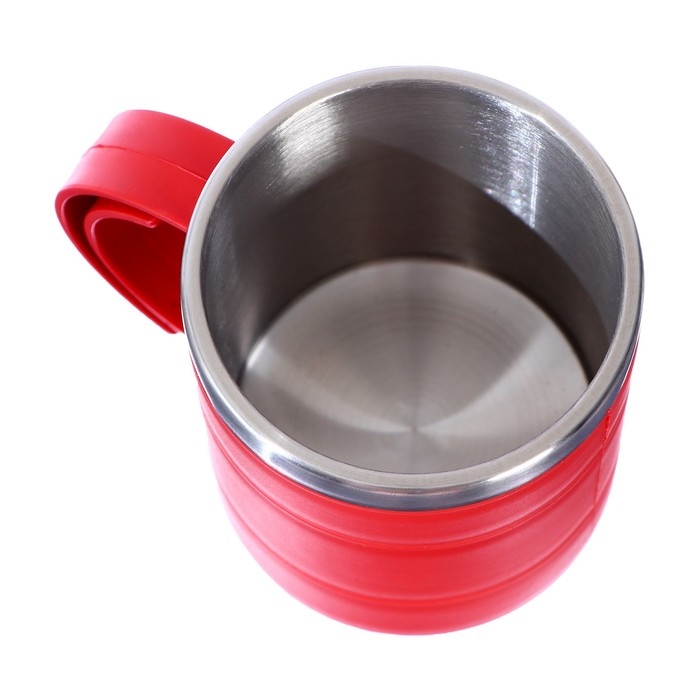 Термокружка &laquo;Мастер К&raquo;, 450 мл, с ручкой, сохраняет тепло 2 ч, 12.5&times;10.5 см, красная
