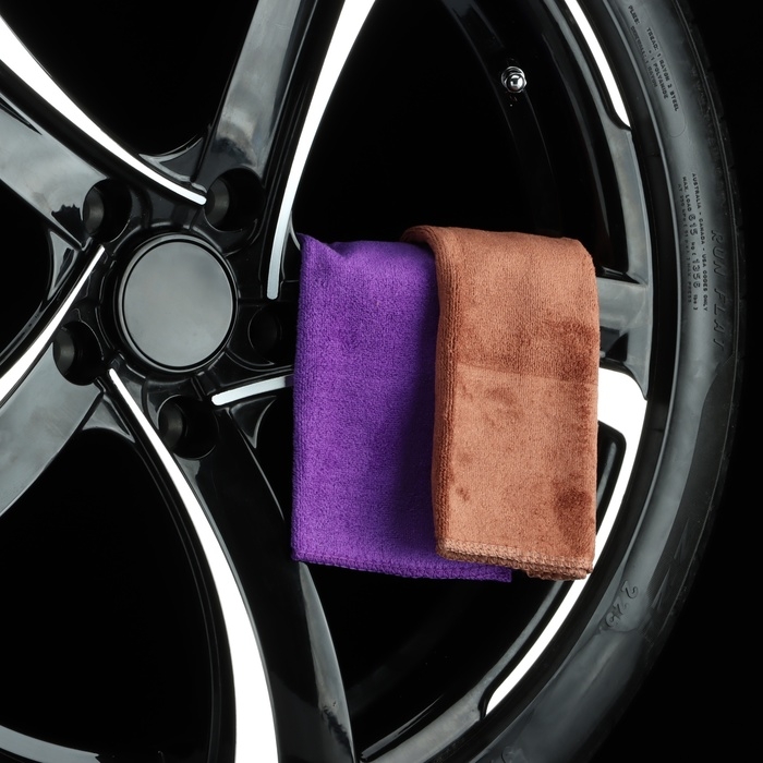 Тряпка для мытья авто, Grand Caratt, микрофибра, 350 г/м&sup2;, 25&times;25 см, набор 2 шт