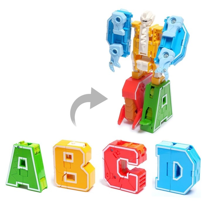 Робот «Дино-буква», трансформируется в динозавра, МИКС Робот «Дино-буква», трансформируется в динозавра, МИКС