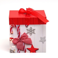 Новый год. Коробка подарочная новогодняя складная "Новый год леденцы" 15х15х15 см. Новый год. Коробка подарочная новогодняя складная "Новый год леденцы" 15х15х15 см.