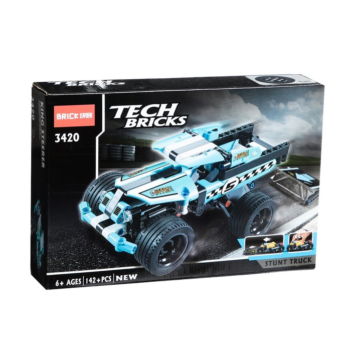 Конструктор с инерционным механизмом &laquo;Трюковый джип&raquo;, 142 детали