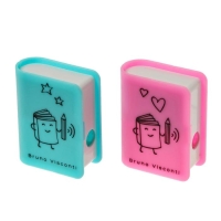 Точилка одно отверстие FUNSHARP "Книга", с ластиком, в контейнере, МИКС Точилка одно отверстие FUNSHARP "Книга", с ластиком, в контейнере, МИКС