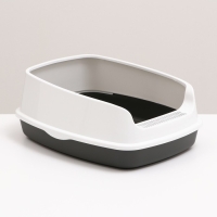 Туалет «Айша» S с высоким бортом, 45 х 35 х 18,5 см, серый Туалет «Айша» S с высоким бортом, 45 х 35 х 18,5 см, серый