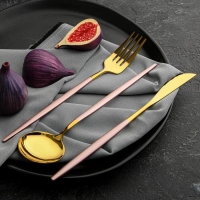 Набор столовых приборов: ложка, вилка и нож &laquo;Красота в каждой детали&raquo;, 26,5 см