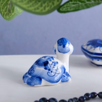 Сувенир &laquo;Черепаха с длинной шеей&raquo;, 6 см, гжель