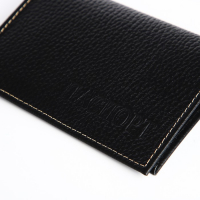 Обложка для паспорта, 5 карманов для карт, чёрный