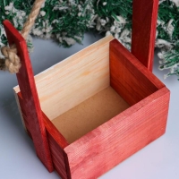 Кашпо деревянное, 15×12×8.5(25) см "Пауль и Любовь. Новогоднее, Деды Морозы", с принтом Кашпо деревянное, 15×12×8.5(25) см "Пауль и Любовь. Новогоднее, Деды Морозы", с принтом