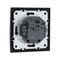 Выключатель TOT Elegant, 10 А, 2 кл., скрытый, черный