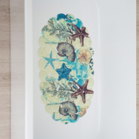 Коврик противоскользящий в ванну на присосках Доляна &laquo;Ракушки&raquo;, 39&times;65 см