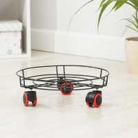 Подставка для цветов на колёсиках Доляна, 34×34×10 см, цвет чёрный Подставка для цветов на колёсиках Доляна, 34×34×10 см, цвет чёрный