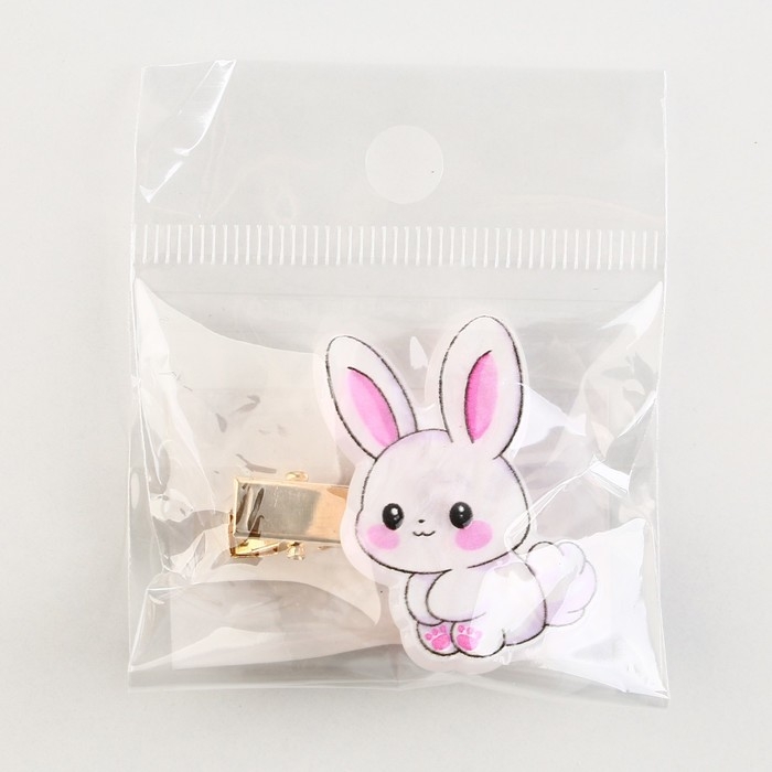 Заколка для волос светящаяся &laquo;Зайка&raquo;, 2.5 х 3 см