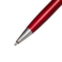 Ручка подарочная, шариковая, в пластиковом футляре, поворотная, "Франсуаза", бордово-серебристая