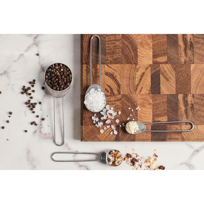 Набор мерных ложек Доляна &laquo;Металлик&raquo;, 4 шт: 1,25/2,5/5/15 мл, цвет серебристый