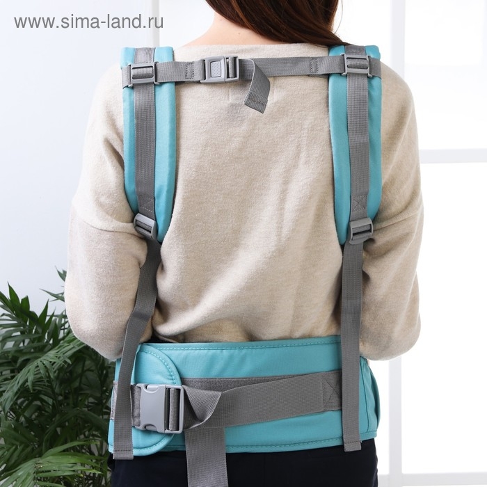 Рюкзак-кенгуру, хипсит для малыша &laquo;Звезды&raquo;, от 3 до 20 кг., цвет голубой