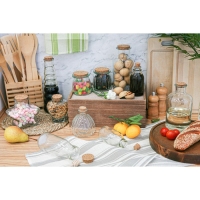 Бутылка стеклянная для соусов и масла с пробковой крышкой Доляна &laquo;Парфе&raquo;, 550 мл, 8&times;17 см