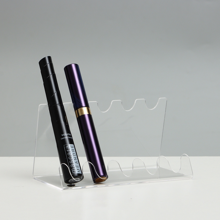 Подставка под тушь на 5 позиций, 15&times;7,5&times;8 см, оргстекло 2 см, В ЗАЩИТНОЙ ПЛЁНКЕ