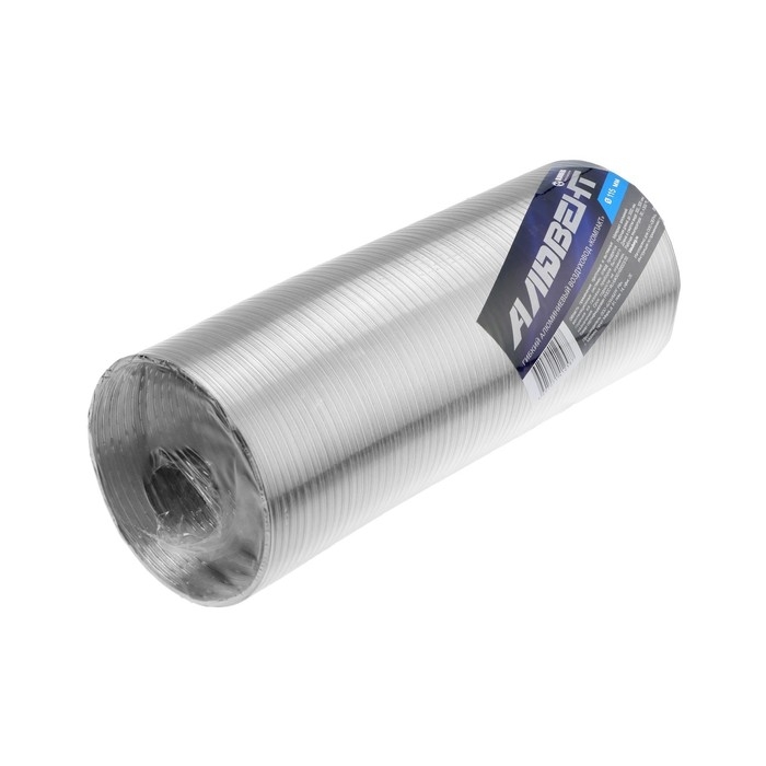 Воздуховод гофрированный Воздуховод гофрированный "Алювент", d=115 мм, раздвижной до 3 м, алюминиевый