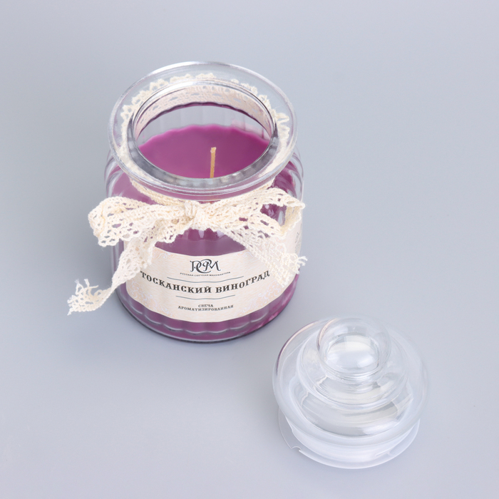 Свеча в банке ароматизированная Свеча в банке ароматизированная "Тосканский виноград" 180гр, время горения 45ч