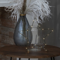 Светодиодная фигура &laquo;Звезда&raquo; 28 &times; 28 см, металл, батарейки ААх2 (не в комплекте), свечение тёплое белое