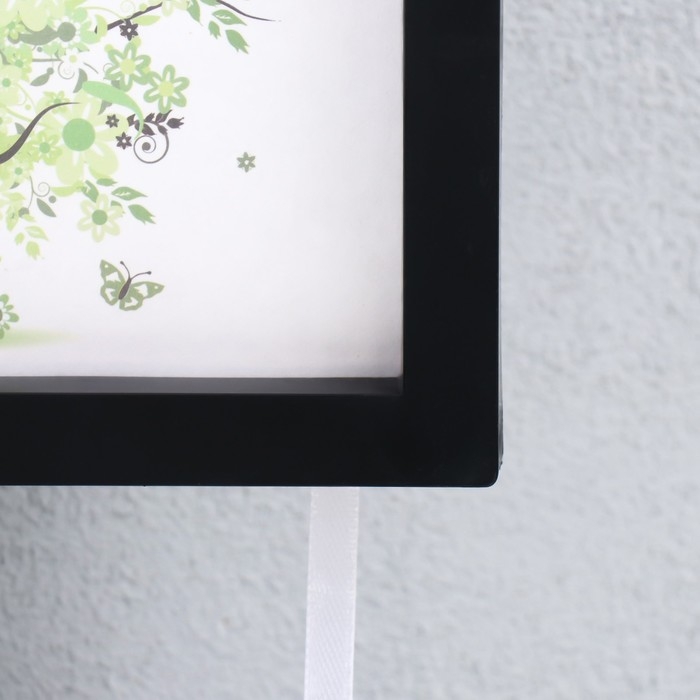 Фоторамка тройная на тесьме  L-3 10х15 см  черный (пластиковый экран)