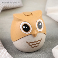 Подставка для зубочисток &laquo;Совушка&raquo;, 8&times;8 см, цвет бежево-песочный