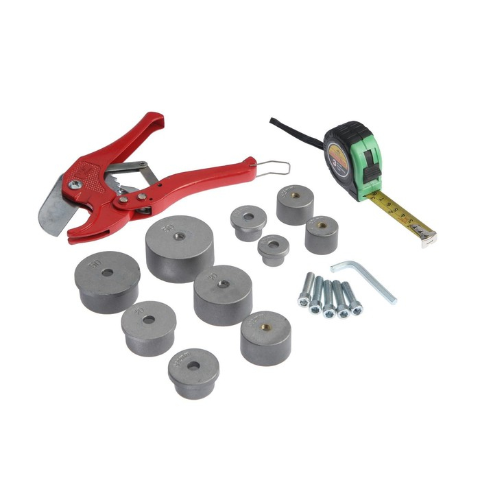 Аппарат для сварки пластиковых труб ТУНДРА, 1000/2000 Вт, комплект насадок 20-50 мм, 50-300&deg;