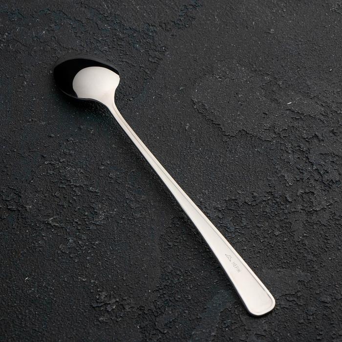 Ложка для коктейля &laquo;Мондиал&raquo;, длина 19,5 см, толщина 2,5 мм, цвет серебряный