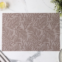 Салфетка сервировочная на стол Доляна &laquo;Тропические листья&raquo;, 45&times;30 см, цвет бежевый