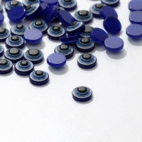 Полубусина &laquo;Оберег&raquo; глаз 6 мм (набор 100 шт.), цвет бело-синий