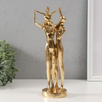 Сувенир полистоун "Вместе" золото 27х10х8 см Сувенир полистоун "Вместе" золото 27х10х8 см