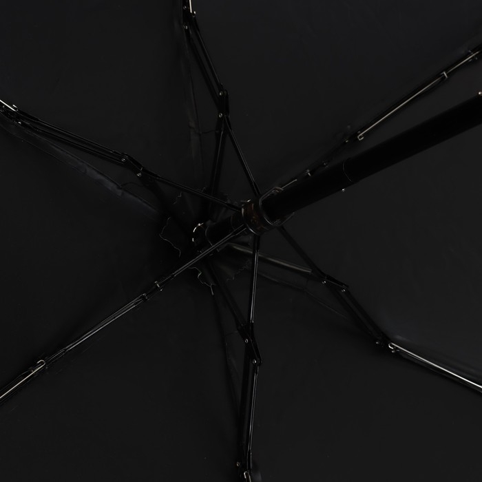 Зонт женский механический, 6 спиц, цвет чёрный.