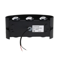 Светильник фасадный &laquo;Полусфера&raquo;, FSD-070, 6 Вт, 3000К, 3 луча, IP65, 220 В, пластик, черный   100842