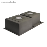 Мойка кухонная GERHANS K37843-S, врезная, двойная, 780х430х220 мм, с сифоном, S = 3.0 и 0.8 мм, глянцевая Мойка кухонная GERHANS K37843-S, врезная, двойная, 780х430х220 мм, с сифоном, S = 3.0 и 0.8 мм, глянцевая