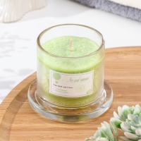 Свеча ароматическая в банке "Dome", лайм, базилик и цитрус Свеча ароматическая в банке "Dome", лайм, базилик и цитрус