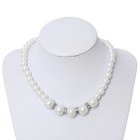 Бусы &laquo;Классик&raquo; шар №8,14, цвет белый, L= 40 см