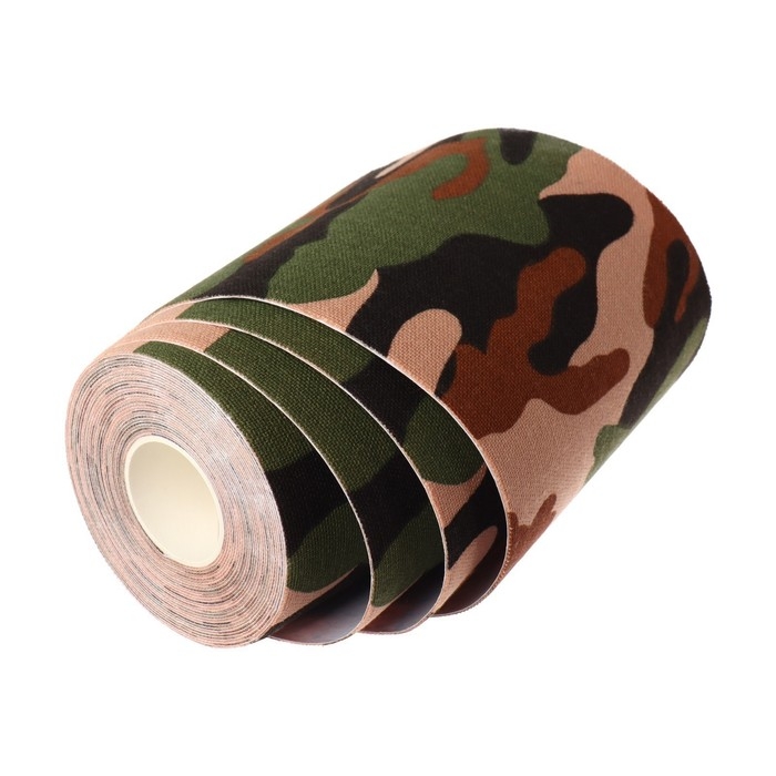 Кинезио - тейп, 10 см &times; 5 м, цвет камуфляж
