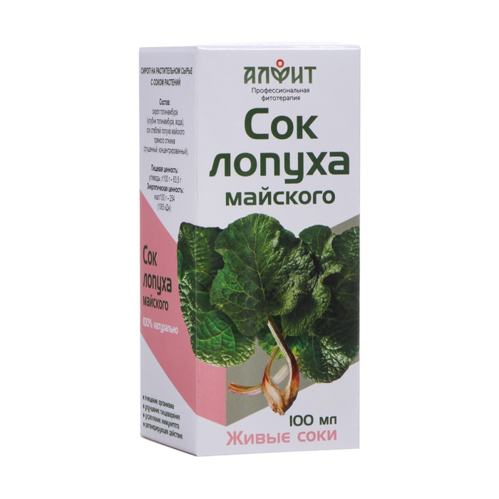 Сироп Алфит Сироп Алфит "Сок лопуха майского", 100 мл