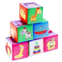 Набор мягких кубиков &laquo;Предметы&raquo;, цвет МИКС