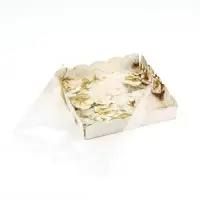 Коробка для кондитерских изделий с пластиковой крышкой &laquo;Золото&raquo;, 15 х 15 х 3 см