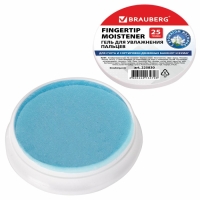 Гелевый увлажнитель для пальцев 25г BRAUBERG, c ароматом жасмина, голубой